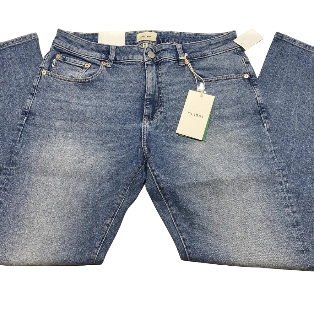 DL1961 Men's Nick Slim Jeans Size 34x32 Aged Mid Blue – Cotton Spandex Blend